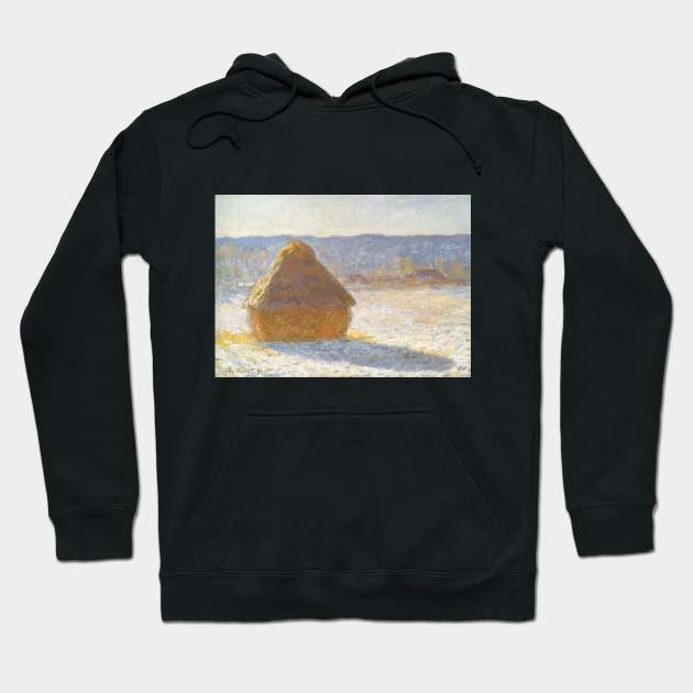Grainstack in the Morning by Claude Monet Hoodie by MasterpieceCafe